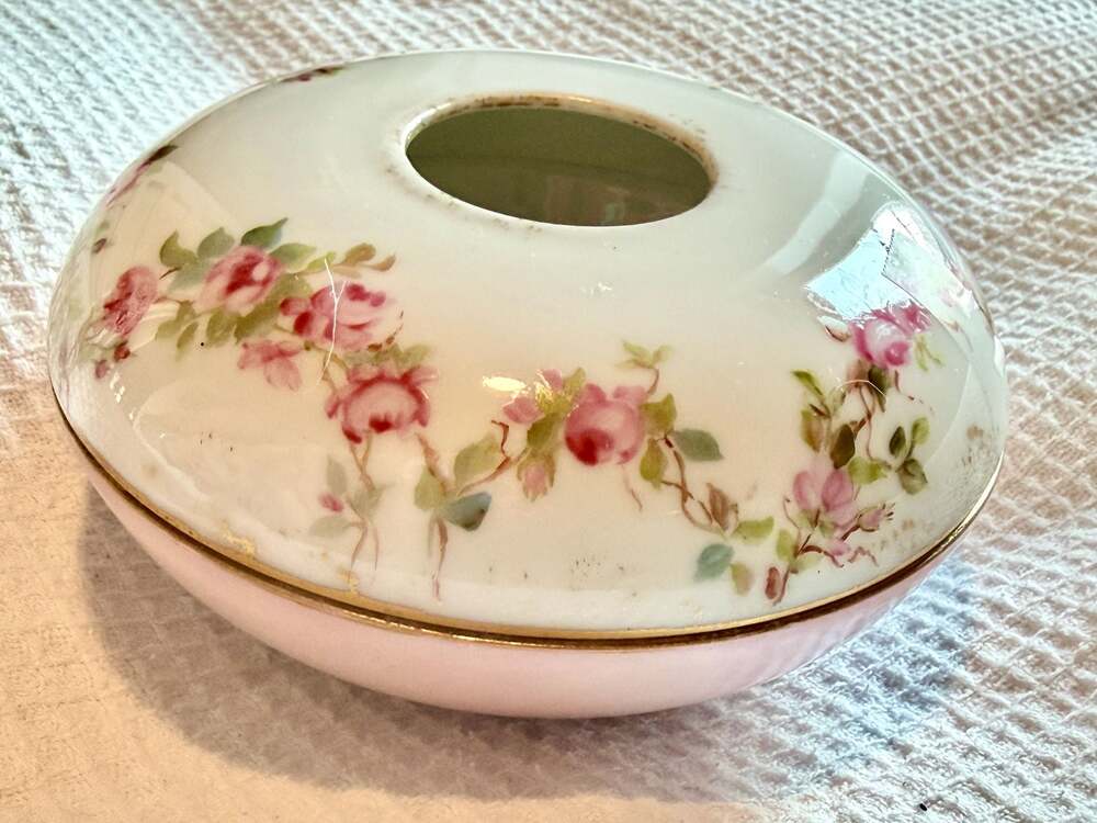 Antique Jean Pouyat Limoges Vanity Set – Hair Receiver & Powder Jar – JPL France